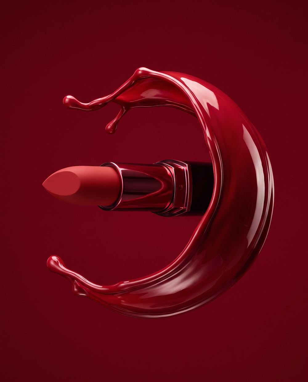 Lipstick Splash Ad, made with AI